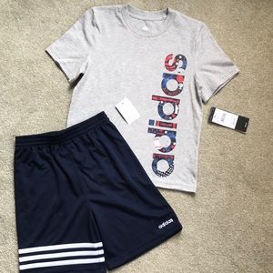 ADIDAS BOYS SIZE 5 TWO PIECE OUTFIT